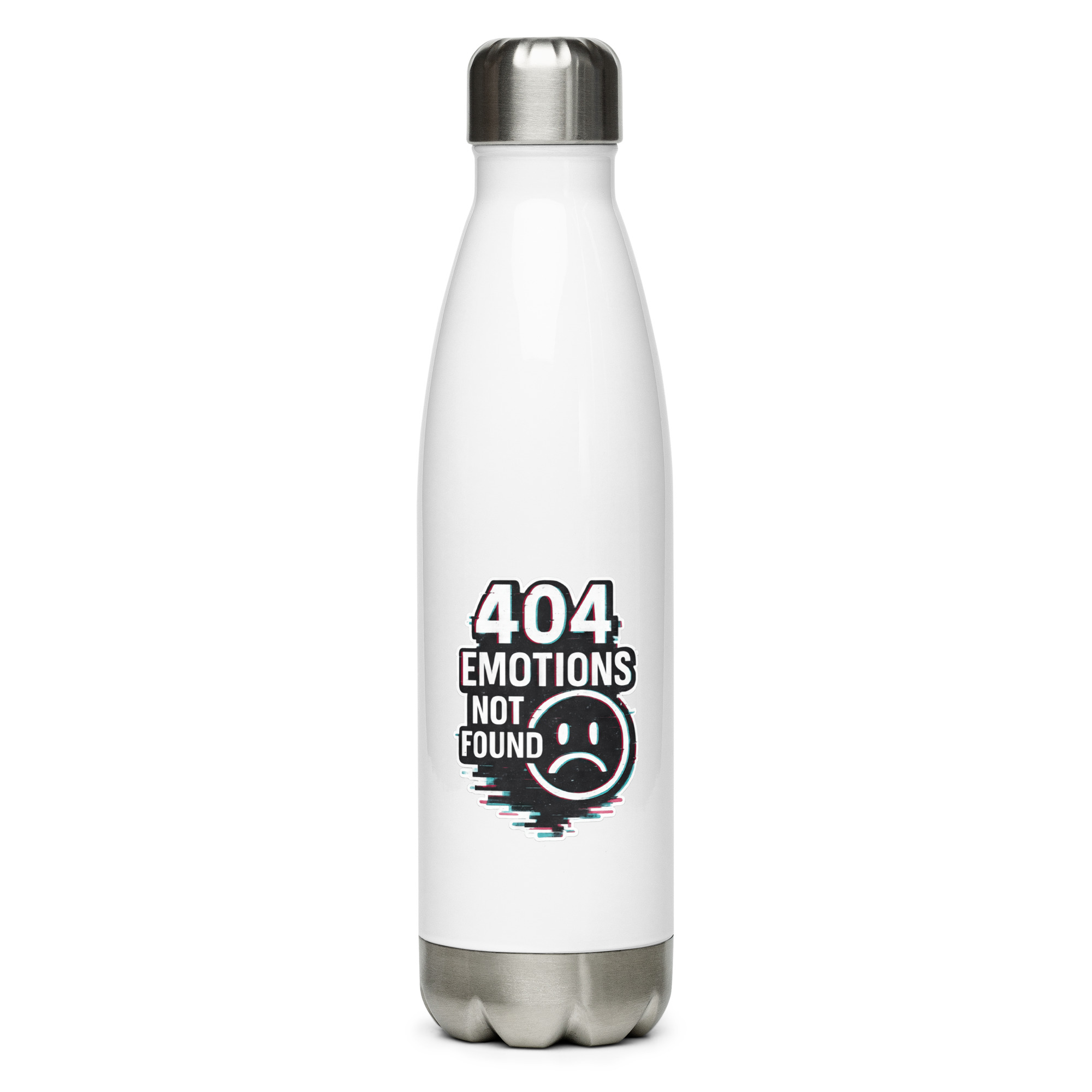 404 Emotions Not Found - Stainless steel water bottle