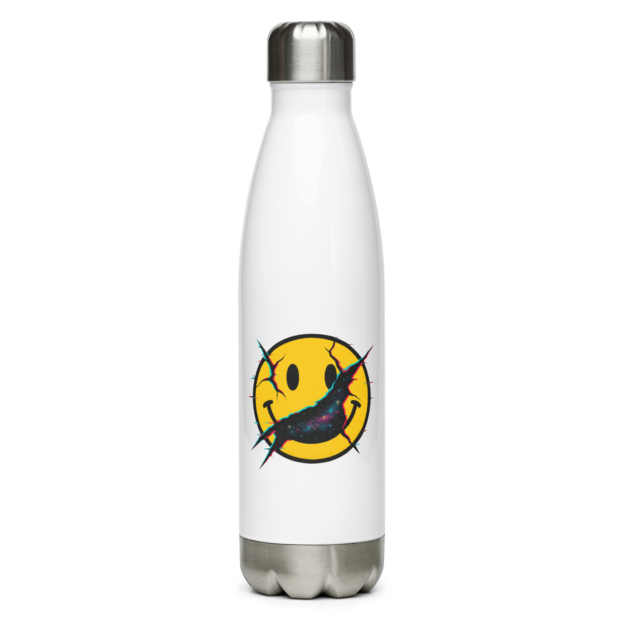 SMILE GLITCH - Stainless steel water bottle