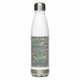 Penzance Coastal Signboard – Stainless Steel Water Bottle white 17oz left — Salt & Timber: Cornish Signs
