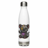 Milo Patchwick – Stainless Steel Water Bottle white 17oz right — Cursed Plush Co