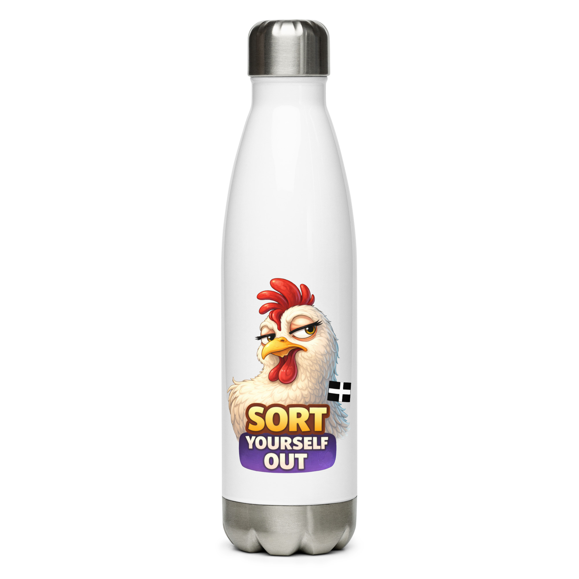 SORT YOURSELF OUT - HEN - Stainless steel water bottle
