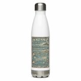 Penzance Coastal Signboard – Stainless Steel Water Bottle white 17oz right — Salt & Timber: Cornish Signs