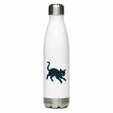 Glitch Cat – Digital Shadow StalkerStainless steel water bottle