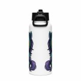 Silas Thornveil - Stainless steel water bottle with a straw lid