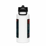 Midnight Blade - Stainless steel water bottle with a straw lid
