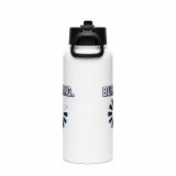 BUFFERING - Stainless steel water bottle with a straw lid