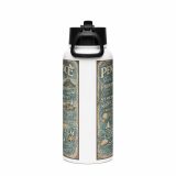Penzance Coastal Signboard – SS Water Bottle with Straw Lid white 32oz back — Salt & Timber: Cornish Signs