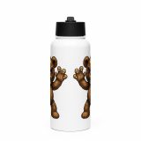 Rex Grindle - Stainless steel water bottle with a straw lid