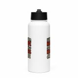 Hot Wife to Hot Mess - Stainless steel water bottle with a straw lid