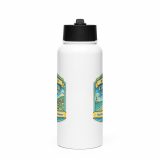 Coastal Calm - Stainless steel water bottle with a straw lid
