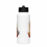 WHAT THE CLUCK EH - COCKREL - Stainless steel water bottle with a straw lid