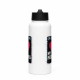 CTRL+ALT+DEL MY FEELINGS - Stainless steel water bottle with a straw lid
