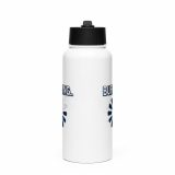 BUFFERING - Stainless steel water bottle with a straw lid
