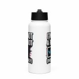 Im Not a Robot - Stainless steel water bottle with a straw lid