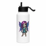 Lyla Thornwick - Stainless steel water bottle with a straw lid