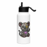 Milo Patchwick - Stainless steel water bottle with a straw lid