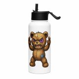 Rex Grindle - Stainless steel water bottle with a straw lid