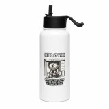 Eric - I Hide at Work - Stainless steel water bottle with a straw lid