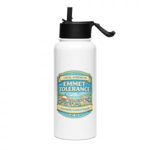 Local Strength – Stainless steel water bottle with a straw lid