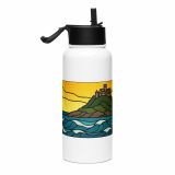 Golden Tide at St Michael’s Mount - Water Bottle With Straw