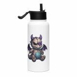 Ashfang - Stainless steel water bottle with a straw lid