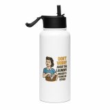 Don't worry about the laundry nobody is DOING me either - Stainless steel water bottle with a straw lid