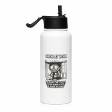 Eric - I Hide at Work - Stainless steel water bottle with a straw lid