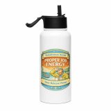 Proper Job Energy - Stainless steel water bottle with a straw lid