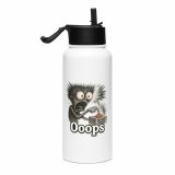 Ooops - Stainless steel water bottle with a straw lid