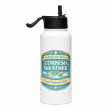 Unpredictable Quality – Cornish Weather - Stainless steel water bottle with a straw lid