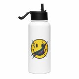 SMILE GLITCH - Stainless steel water bottle with a straw lid