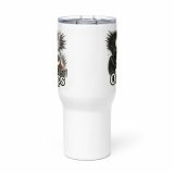 Ooops – Travel Mug with a Handle white 25oz front — Golden Idiot: The Eric Collection