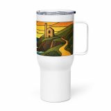 Engine House at Sundown - Travel mug with a handle