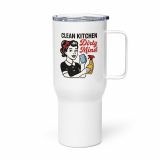 Clean Kitchen Dirty Mind - Travel mug with a handle