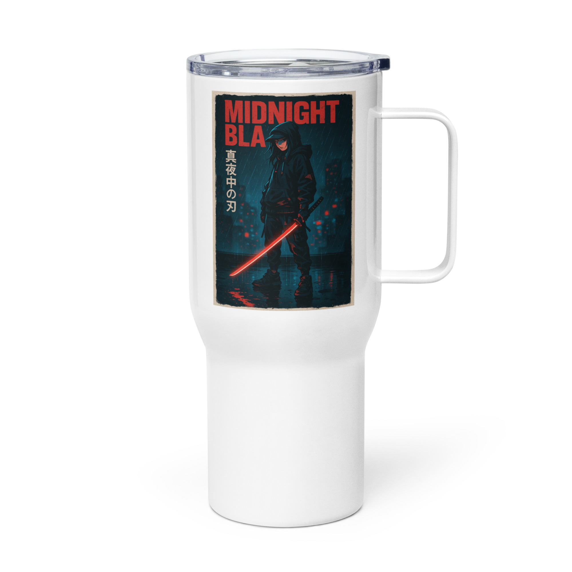 Midnight Blade - Travel mug with a handle