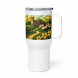 Harbour Light at Golden Bay – Travel Mug with a Handle white 25oz left — Cornwall Coast
