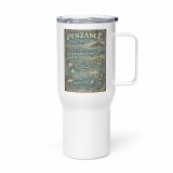 Penzance Coastal Signboard - Travel mug with a handle