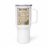 Bude Coastal Signboard - Travel mug with a handle