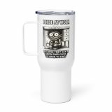 Eric – Travel Mug with a Handle white 25oz right — Golden Idiot: The Eric Collection