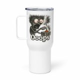 Ooops – Travel Mug with a Handle white 25oz right — Golden Idiot: The Eric Collection