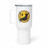 SMILE GLITCH - Travel mug with a handle
