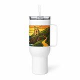 Engine House at Sundown – Travel Mug with a Handle white 40oz left — Cornwall Coast