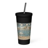Truro City Signboard - Insulated Tumbler with a Straw mockup 4