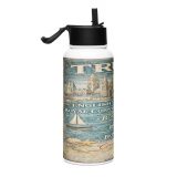 Truro City Signboard - Stainless Steel Water Bottle with a Straw Lid mockup 4