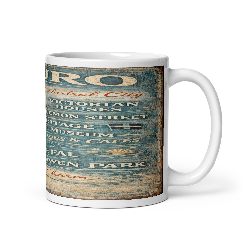 Truro City Signboard - White Glossy Mug