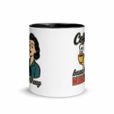 Coffee Because Murder Is Wrong – Mug with Color Inside black 11oz front — Sweet Looks, Savage Mouths