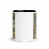 Newquay Surf Signboard – Mug with Color Inside black 11oz front — Salt & Timber: Cornish Signs
