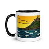 Golden Tide at St Michael’s Mount - White Mug with Colour Inlay and Handle