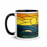 Clifftop Glow at Day’s End - Mug with Color Inside
