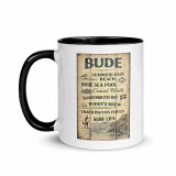 Bude Coastal Signboard - Mug with Color Inside